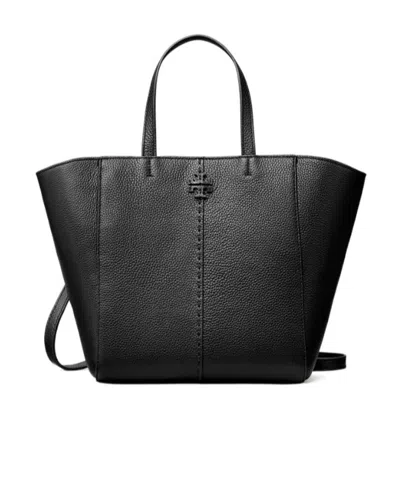 Tory Burch Double T Tote Bag In Black
