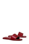 Tory Burch Double-t Leather Sport Slide Sandal In Red