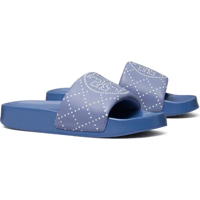 Tory Burch Doublet Slide Sandal In Saphire / Jeans Blue