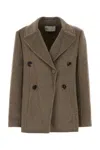 Tory Burch Wool Coat Coats And Trench Coats Beige In Gray