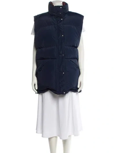 Pre-owned Tory Burch Down Jacket In Blue