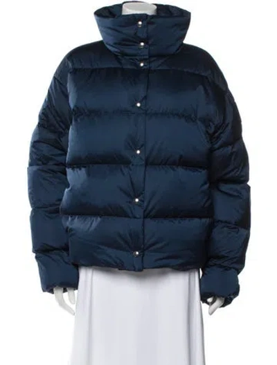 Pre-owned Tory Burch Down Jacket In Blue