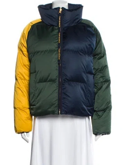 Pre-owned Tory Burch Down Jacket In Green