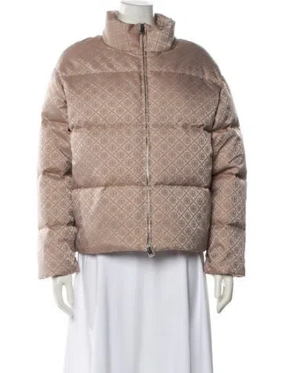 Pre-owned Tory Burch Down Jacket In Neutral