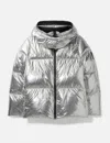 Tory Burch Down Jacket In Silver