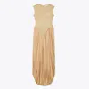 Tory Burch Draped Jersey Dress In Washed Apricot