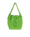 Tory Burch Textured Fabric Shoulder Bags With Adjustable Strap In Green