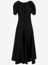 Tory Burch Dress Made Of Linen And Viscose In Black