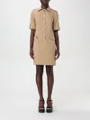Tory Burch Woman Mini Dress Beige Size 14 Cotton In 米色