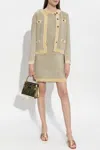 Tory Burch Kendra Viscose Blend Velvet Jacket In Cream