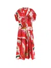 Tory Burch Printed Silk-twill Midi Shirt Dress