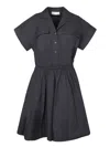 Tory Burch Short-sleeved Dress In Black