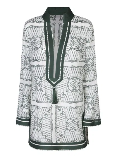 Tory Burch Printed Tory Tunic In Mixed Colours