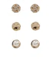 Tory Burch Pearl-detailing Earrings In Yellow