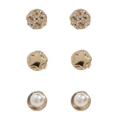 Tory Burch Pearl-detailing Earrings In Tory Gold/crystal/pearl