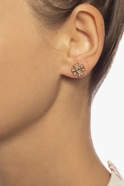 Tory Burch Earrings With Logo In Gold