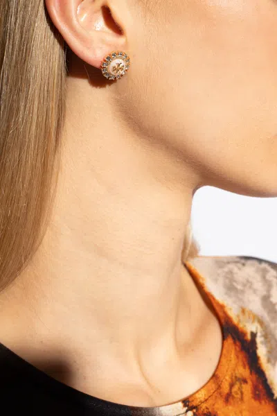 Tory Burch Earrings With Logo In Gold