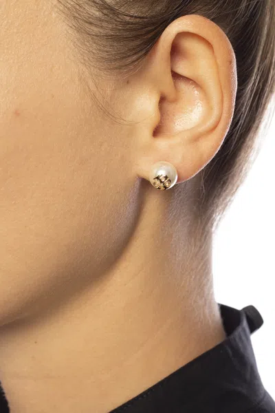 Tory Burch Earrings With Logo In White