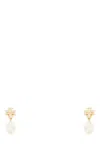 Tory Burch Earrings With Pearls And Rhinestones Kira In Brown