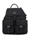 Tory Burch Virginia Recycled Nylon Backpack In Black