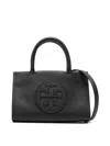 Tory Burch Handbag With Embossed Logo On The Front In Black
