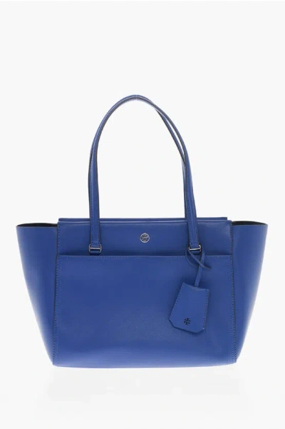 Tory Burch Eco-leather Tote Bag With Double Handle In Blue