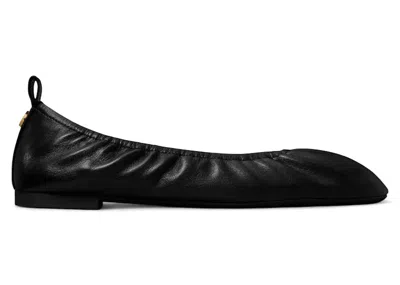 Pre-owned Tory Burch Eddie Ballet 2.0 Flats Perfect (women's) Sneakers In Black