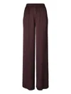 Tory Burch Elasticated-waistband Trousers In Brown
