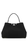 Tory Burch Eleanor Pebbled Leather Satchel Shoulder Bag In Black