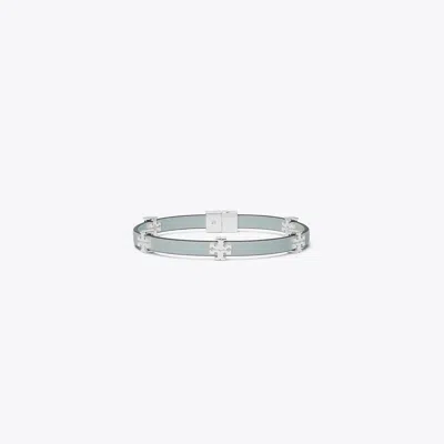 Tory Burch Eleanor Bio Bracelet In Light Silver/summit