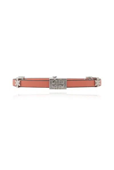 Tory Burch Eleanor Logo-plaque Bracelet In Pink