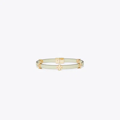 Tory Burch Eleanor Bio Bracelet In Tory Gold/warm White