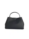 Tory Burch Mini Satchel In Hammered Leather In Black