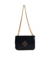 Tory Burch Small Eleanor Pebbled Leather Convertible Shoulder Bag In Black