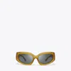Tory Burch Eleanor Broken Logo Sunglasses In Brown