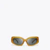 Tory Burch Eleanor Broken Logo Sunglasses In Yellow