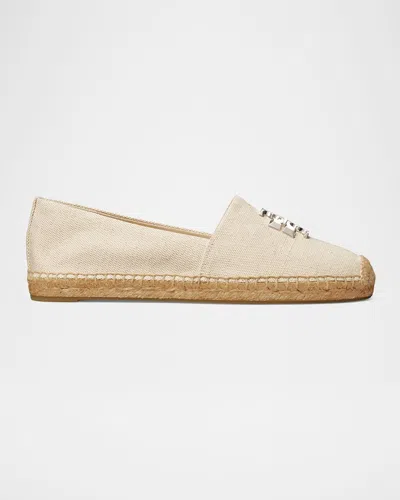 Tory Burch Eleanor Canvas Medallion Espadrilles In White