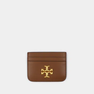 Tory Burch Eleanor Card Case In Brown