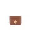 Tory Burch Eleanor Card Case In Brown