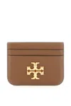 Tory Burch Eleanor Card Case In Brown