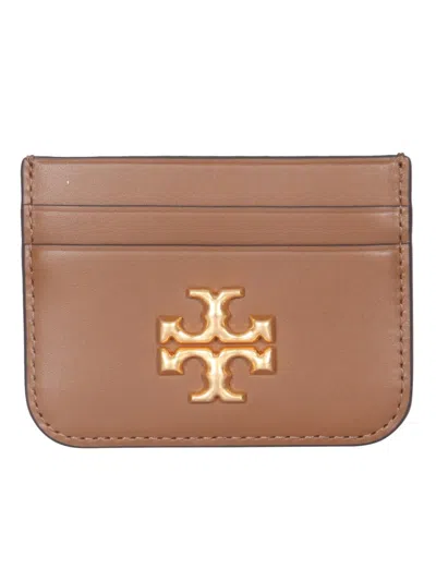 Tory Burch Robinson Colourblocked Zip Wallet In Brown