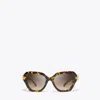 Tory Burch Eleanor Cat-eye Sunglasses In Dark Tortoise/brown Gradient
