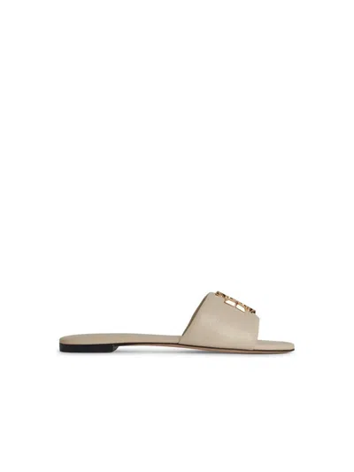 Tory Burch 'eleanor' Cream Leather Slippers In White