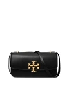 Tory Burch Eleanor East West Small Convertible Shoulder Bag In Black/rolled Brass