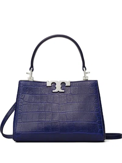 Tory Burch Eleanor Embossed Soft Mini Satchel In Blue