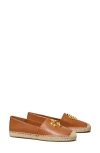 Tory Burch Eleanor Espadrille Flat In Bourbon / Gold