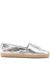 Tory Burch Eleanor Espadrilles In Silver