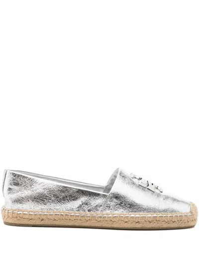 Tory Burch Eleanor Espadrilles In Silver