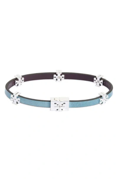 Tory Burch Eleanor Faux Leather Bracelet In Multi