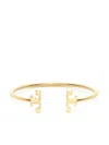 Tory Burch Eleanor Gold-colored Bracelet With Logo In Gold Plated Brass Woman In Gold
